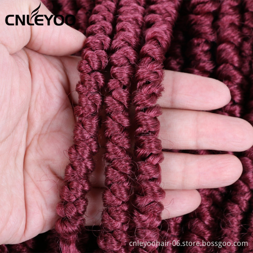 Red Curly End Spring Senegalese Crochet Hair 12 Inch Factory 2S Senegalese Twist Crochet Braids For Women
